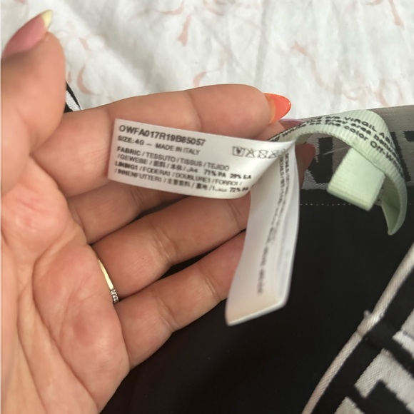 Off-White Black Ribbed Logo Bikini Set - Picture 3 of 5